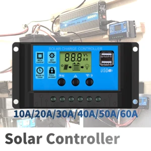 10A 20A 30A 40A50A 60A PV Solarladeregler USB mit LCD Display Regler - Bild 1 von 9