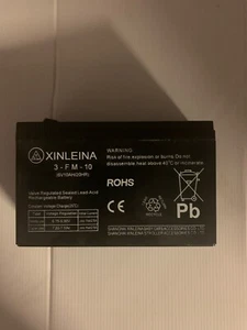 6V-10AH-20HR RECHATGEABLE SEALCT LEAD ACID BATTERY KIDS RIDE ON - Picture 1 of 3