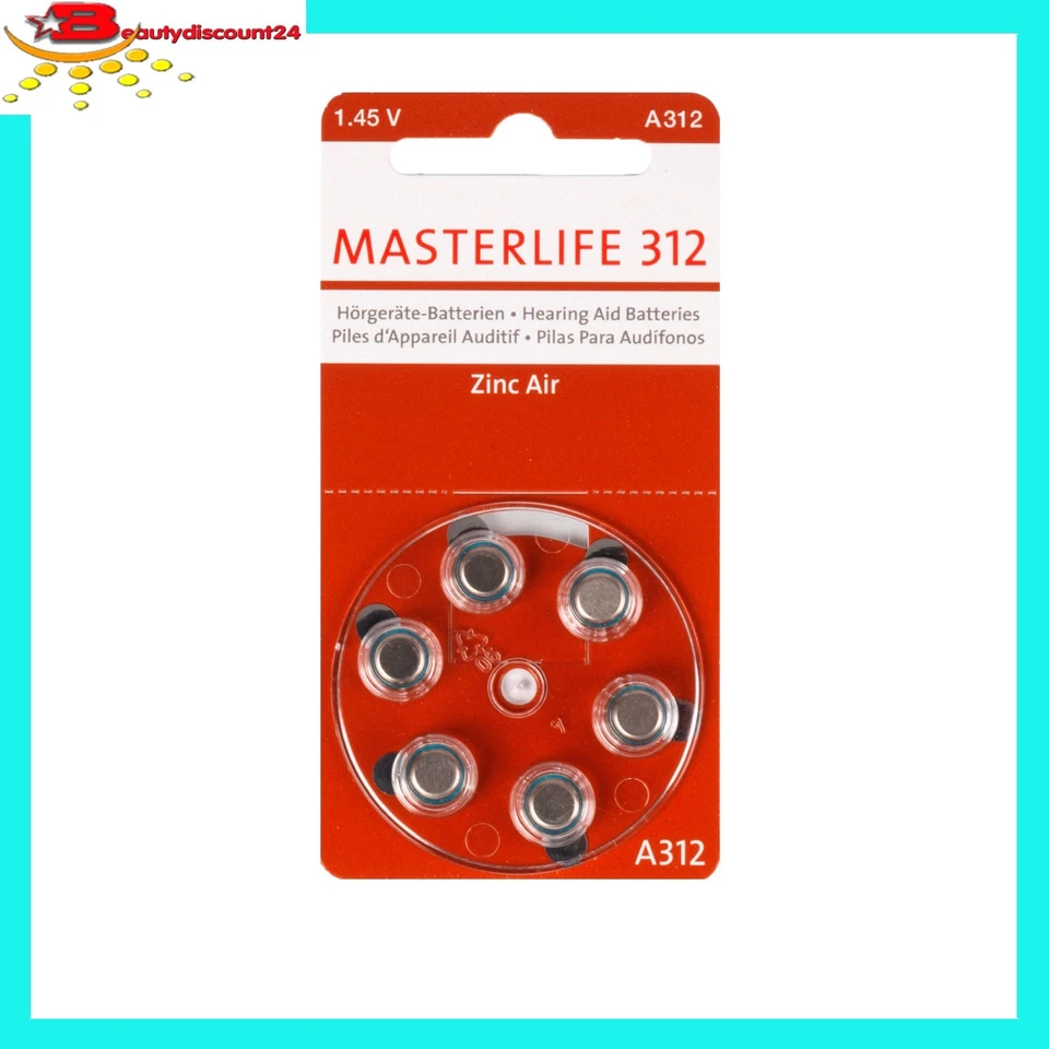 Masterlife A13 Typ 13 PR48 1,45V Hörgerätebatterie - 120 Stück, Orange