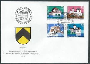 1978 SVIZZERA FDC PRO PATRIA CASTELLI SVIZZERI - SV6 - Imagen 1 de 1