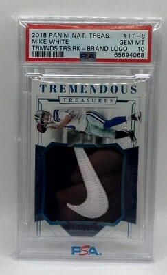 2018 MIKE WHITE NATIONAL TREASURES NIKE PSA GEM MINT 10 - Image 1 of 2