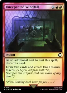 MTG Fallout Unexpected Windfall x1 Foil Uncommon Red Instant NM/M - Picture 1 of 1