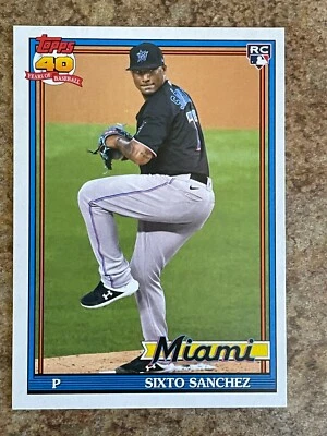 2021 Topps Archives RC #188 Sixto Sanchez - Miami Marlins - Image 1 of 2