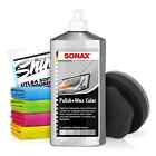 Produktbild - Auto Politur SONAX Polish+Wax Color silber 500ml + Applikator + Mikrofasertuch
