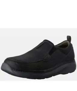 Scarpe mocassini CLARKS Charton Step da uomo in pelle nera UK 6,5 H EU 40 - Foto 1 di 6