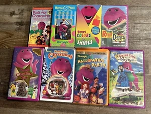 Vintage Barney Lot 10 VHS Tapes Halloween, Christmas, Dance, Exercise, Rhyme - Picture 1 of 10