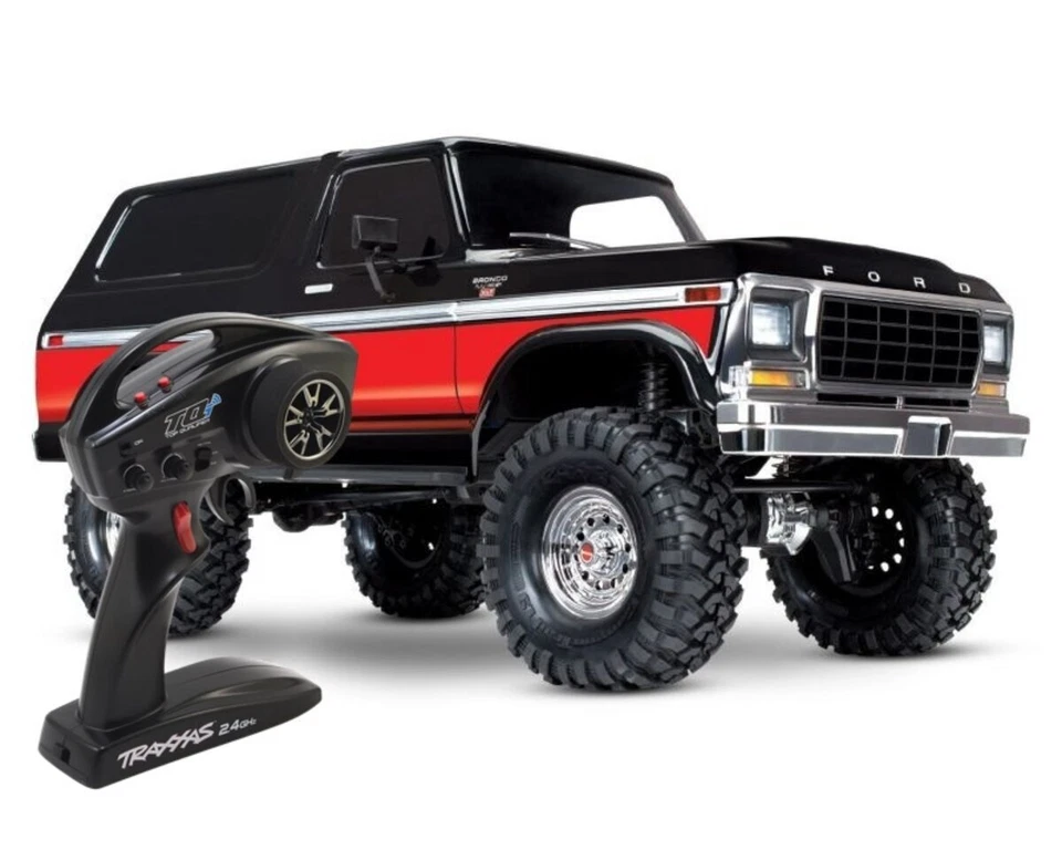 Traxxas Ford Bronco TRX-4 1979 Clipless schwarz rot TRX82246-4-RED  - Bild 1 von 1