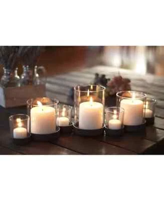 Danya B. Candelabro Bubbles Multiple Hurricane para 7 velas, vidrio/metal Foto 1 de 4