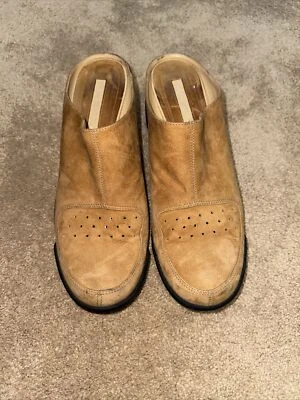 Mules de cuña Via Spiga vintage de gamuza con punta cuadrada para mujer talla 10M Foto 1 de 4