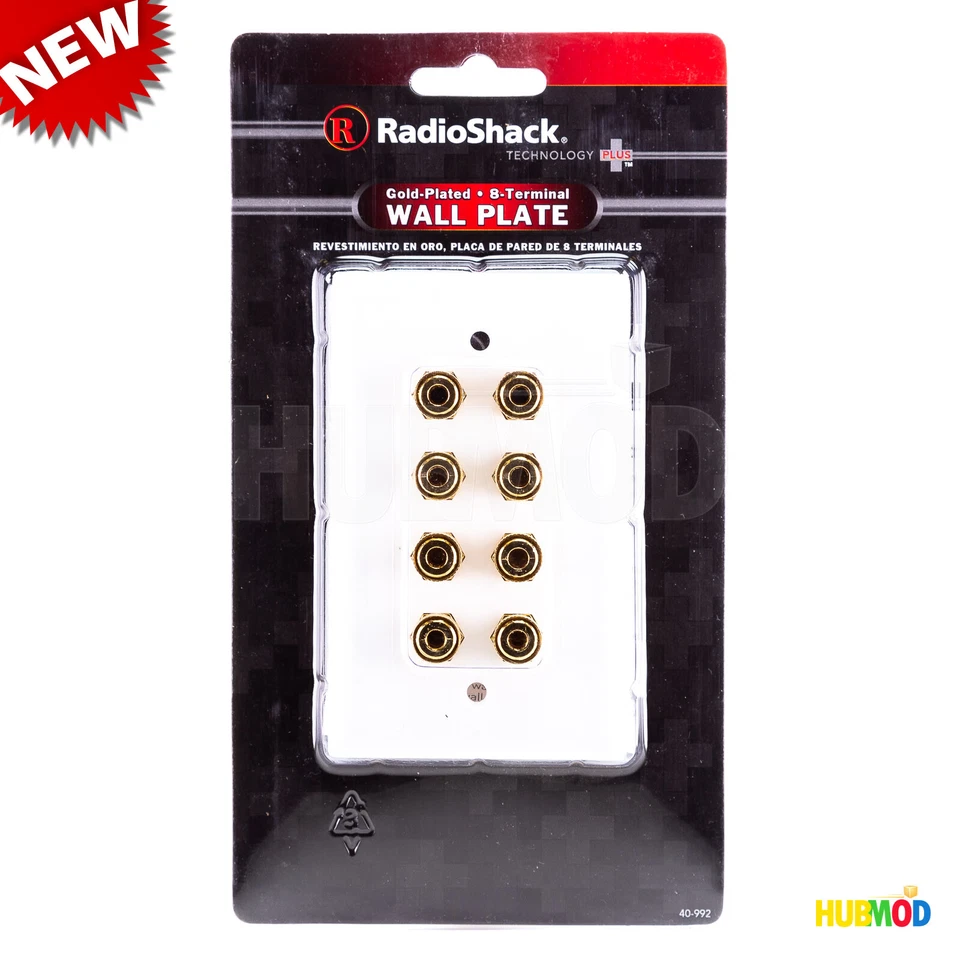 Radio Shack Eight-Terminal A/V Wall Plate (2160597)