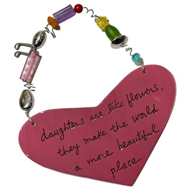 Placa de pared musical corazón Sandra Magsamen departamento 56... las hijas son como flores... Foto 1 de 3