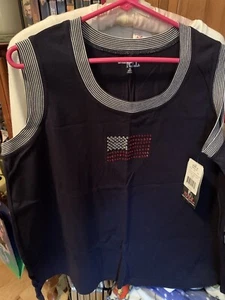 N.Y.L. America Patriotic 4th of July Tank Top Patriotic Tee New with tags - Picture 1 of 4