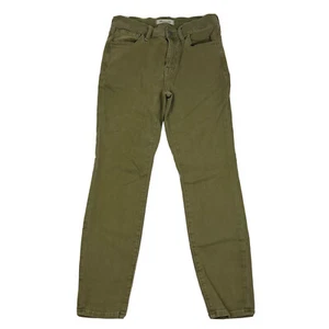 MADEWELL High Rise Skinny Crop Jeans Pants Green Army Fall Olive Women's Size 26 - Picture 1 of 9