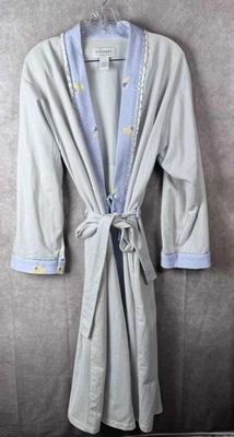 Villager Robe Medium Blue / Yellow Dots Wrap Around Womens Liz Claiborne Co - Image 1 of 4