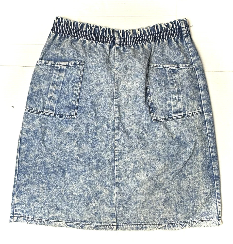 Falda midi vaquera vintage Saint Tropez para mujer 35 bolsillos de algodón elástico años 80 70 Foto 1 de 4