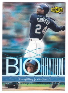 2000 Upper Deck UD Ionix Ken Griffey Jr #B7 Inserto Bioritmo Mariners HOF - Foto 1 di 2