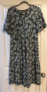 Maxi Vestido Floral Jill Para Mujer Talla Mediana Pequeño Boho Cottagecore Modesto - Imagen 1 de 9