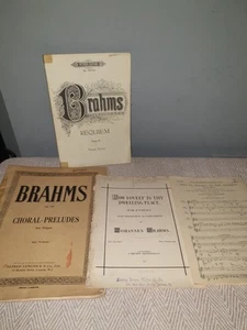 Brahms Requiem Op. 45 vocal score, Edition Peters + 3 Others By J. Brahms - Picture 1 of 13