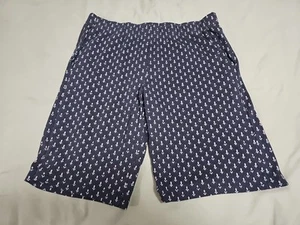 HANRO Night & Day Blue Geometric Super Comfy Lounge Shorts SZ Large W30×L10 - Picture 1 of 7