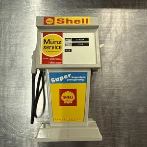 Vintage Toy Shell Mechanized Gas Pump From West Germany - Picture 1 of 7