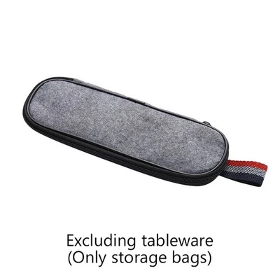 Bolsa de almacenamiento de cubiertos vajilla paño cremallera diseño bolsa tenedor cuchara palillos Foto 1 de 4