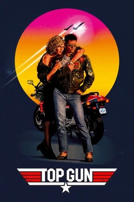 NEW TOP GUN 1986 MOVIE POSTER PREMIUM WALL ART PRINT SIZE A5-A1 - Image 1 of 4