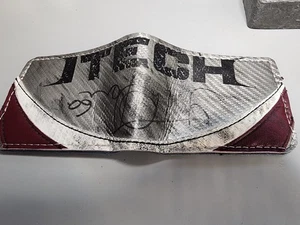 Colorado Avalanche Hockey Gear Geldbörse Silber Burgund Blau HFC Theodore Signiert - Bild 1 von 2