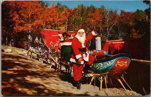 Postal Colorado Springs Taller de Santa Polo Norte / Santa y Trineo / 1956 - Imagen 1 de 2