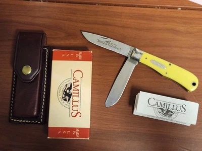 Chaqueta amarilla vintage EE. UU. Camillus 719Y con caja y funda SIN USAR Foto 1 de 4