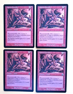 Magic the Gathering MTG Mercadian Masques CAVERN CRAWLER X 4 ( 3 VLP/EX & 1 LP) - Picture 1 of 2
