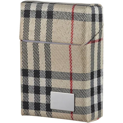 Plaid Design Cigarette Case for Men and Women - Image 1 of 2