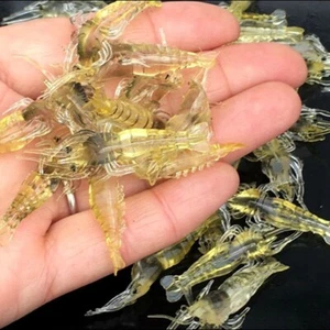 20Pcs Sea Fishing Hook Worm Carp Shrimp Artificial Silicone Fake Bait Prawn Lure - Picture 1 of 10