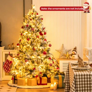 6 FT pre-lit artificial Christmas tree w/ 250 LED lights full branch - Picture 1 of 10