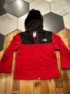 The North Face Fleece Youth XS Red Jacket Hooded Outdoor Coat Hiking Sweatshirt - Picture 1 of 4
