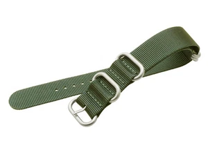 Army Green 5 Ring PVD HEAVY Ballistic Nylon G10 Military Watch Band Strap - Picture 1 of 1