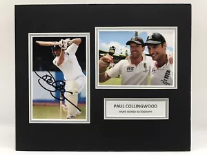 RARO Paul Collingwood Cricket firmato foto display + COA AUTOGRAFO ENGLAND CENERI - Foto 1 di 3