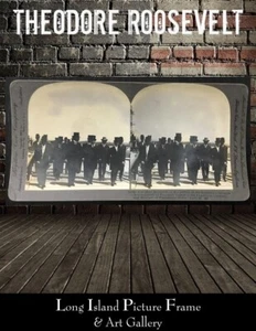 President Theodore Roosevelt Arriving Jamestown Exposition Original Stereoview - Picture 1 of 3