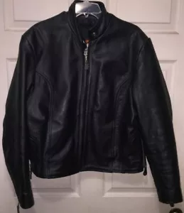 Adult Sz XXL Hot Leathers Black Leather Motorcycle Jacket - Bild 1 von 12