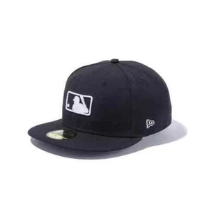 New Era 59Fifty MLB Logo Fitted Cap Umpire Hat Black White Major League Baseball - Picture 1 of 2