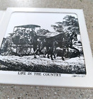 Currier And Ives Art Tile Life In The Country The Morning Ride Corkback Hanging