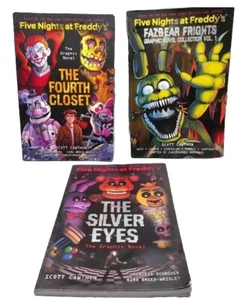Five Nights at Freddy’s 3 Books Graphic Novels Silver Eyes, Twisted Ones, Closet - Picture 1 of 8