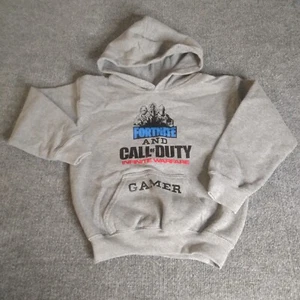 Boys Fortnight Call Of Duty Hoodie Size 4 Gray - Picture 1 of 10