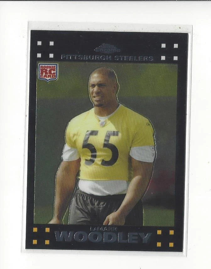 2007 Topps Chrome #TC236 LaMarr Woodley RC Rookie Steelers - Image 1 of 1