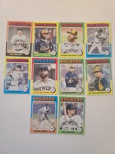 2024 Topps Heritage & Topps Series 1 Milwaukee Brewers Base Team Set w/RC's - Picture 1 of 2