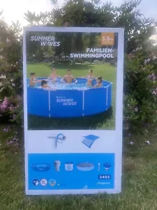 SUMMER WAVES Pool Set Gartenpool Swimmingpool & Filterpumpe NEU 366cm x 84cm - Bild 1 von 12