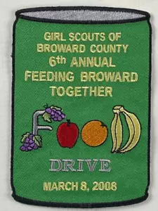 Broward County Florida Food Drive 2008 Retired Girl Scout Badge Fun Patch Award - Picture 1 of 3