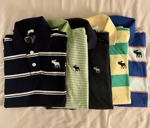 NWT Abercrombie & Fitch Boys Kids Polo Shirt A&F Top T-Shirt Tee L XL Authentic - Picture 1 of 21