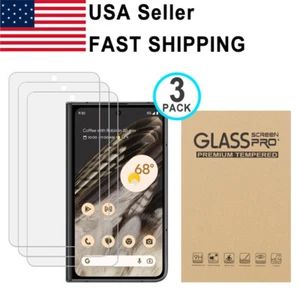 3PACK Tempered Glass Screen Protector For Google Pixel 9 8 7 6 Pro XL Fold a - Picture 1 of 14