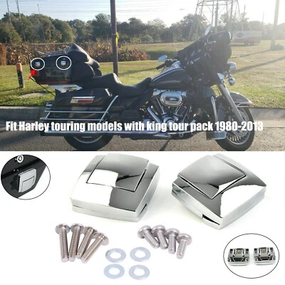 2PCS Chrome Aluminum Pak Trunk Latches For Harley Davidson Touring 1980-2013 US Foto 1 de 4