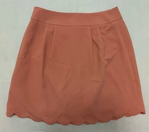 LOFT Outlet Skirt Womens Sz 6 A Line Skirt Pink Lined Scalloped Pleated EUC! - Picture 1 of 7